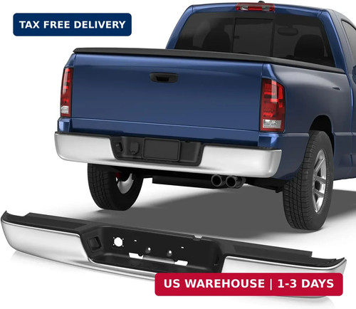Steel rear step bumper - steel,
