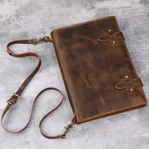 Leather sketchbook cover - leather,