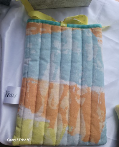 Bow book sleeve fabric padded - fabric,