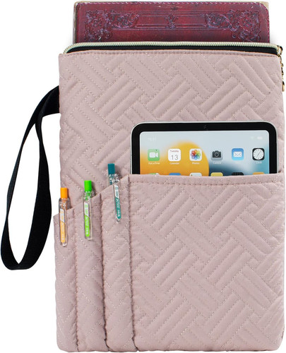 Book sleeve with - with, zipper