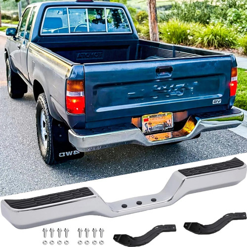 Rear steel step bumper - steel,