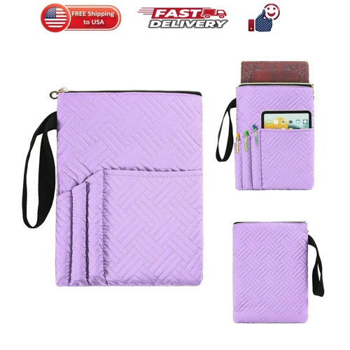 Book bag with zipper - with, quilted