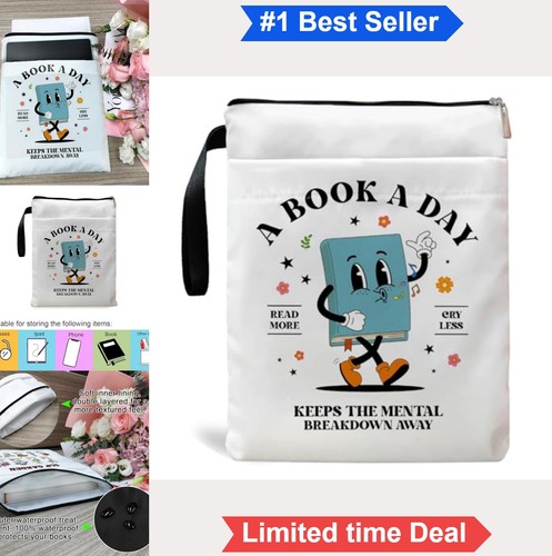 Book sleeve with zipper - with, 11.4